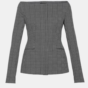 Theory off shoulder zip up jacket